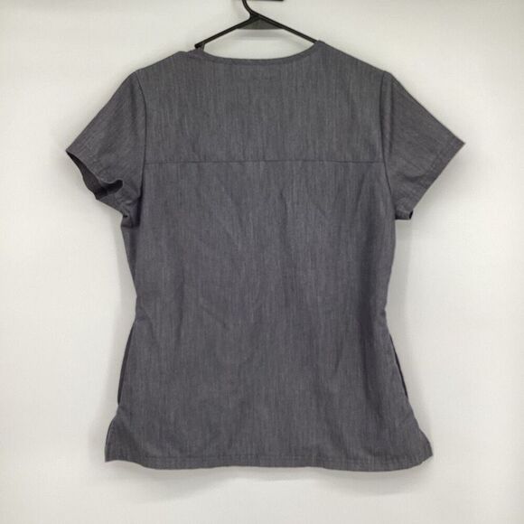 Ladies Jaanuu Scrub Top Medical Uniform Gray Small - Picture 4 of 6